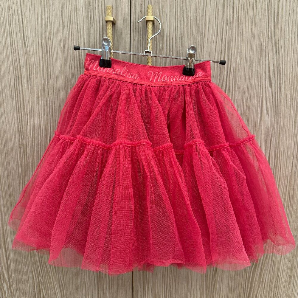 PRELOVED - Monnalisa - Pink Girls Tutu - Silk hand tulle skirt